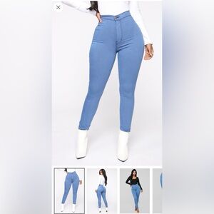 Fashion Nova  Blue Skinny Jeans